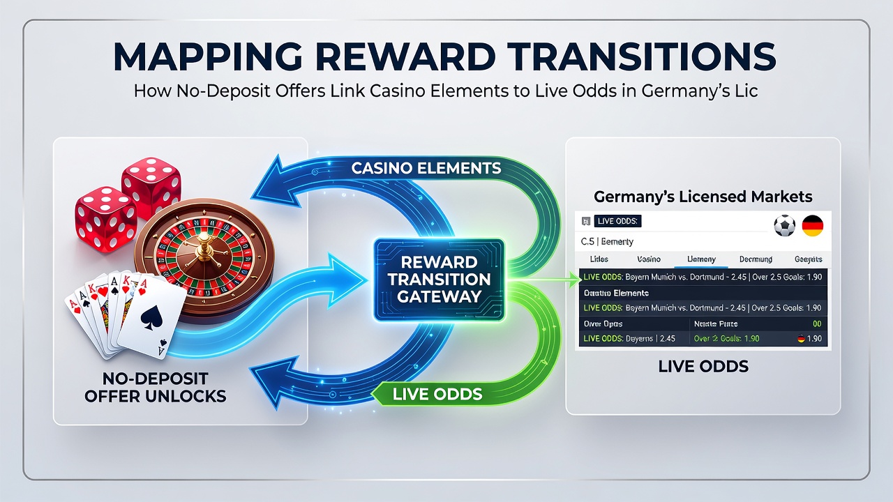 Illustration der Integration von Casino-Elementen in Live-Quoten für Bundesliga-Wetten