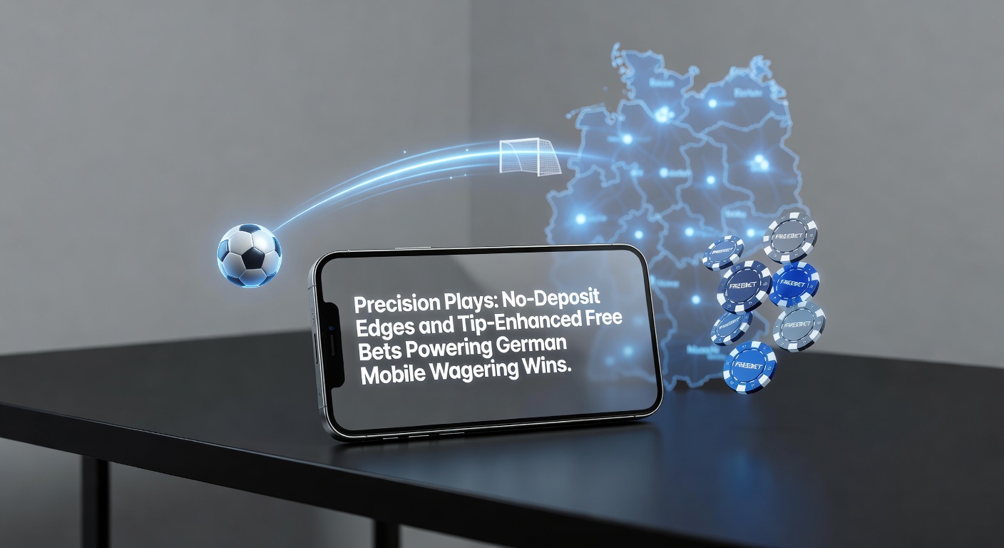 Smartphone mit Wett-App im Vordergrund, umgeben von Grafiken zu Free Bets und Präzisions-Tipps für Fußballspiele