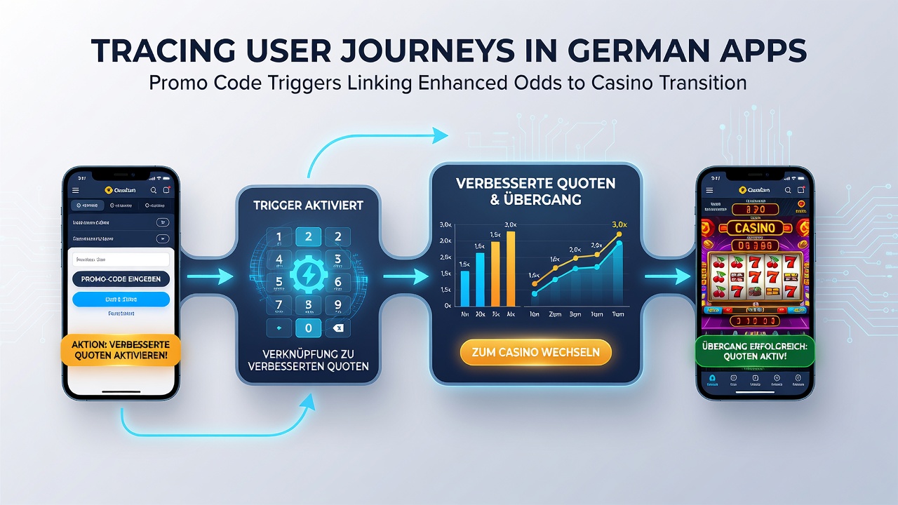 Detaillierte Darstellung eines Casino-Übergangs nach einer Live-Wette mit aktiviertem Promo-Code in einer deutschen App